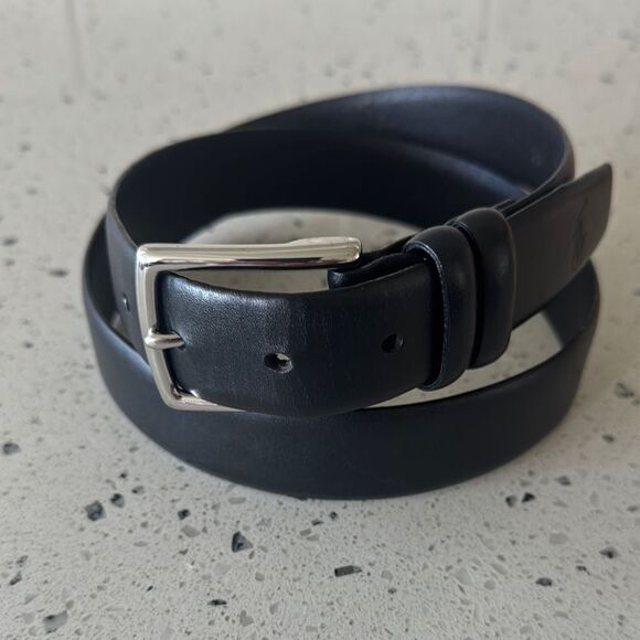 Polo Ralph Lauren Men's Size 36 Black Leather  Belt GUC - Picture 1 of 12